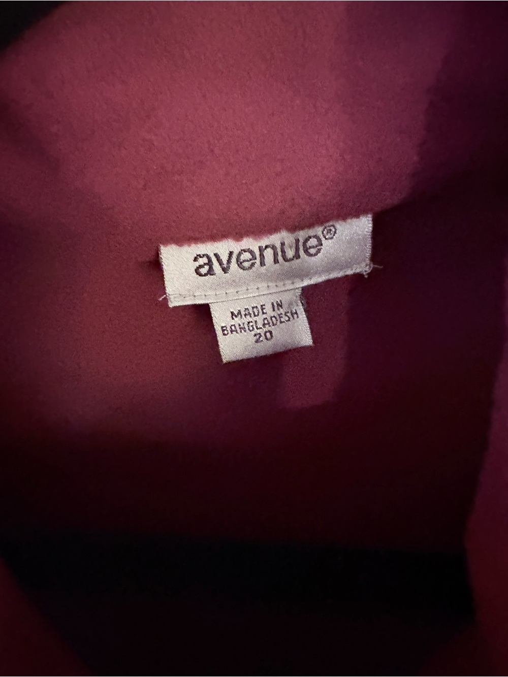 Avenue Raspberry Half-Zip Fleece Pullover - Picture 3 of 3